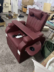 Fauteuil de manucure et pédicure de luxe moderne, multifonctionnel, avec massage électrique et bain de pieds extensible - Product Image 5