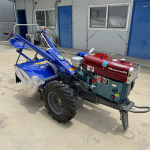 Tracteur agricole Changchai 15 CV 2 roues motrices, transmission par engrenages, multifonctionnel, avec cultivateur de 1 m pour le labourage, le désherbage et le défrichement des terres - Product Image 1