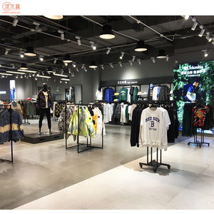 Solutions d'affichage de vêtements personnalisées à la demande d'affichage de <span class=keywords><strong>magasin</strong></span> de vêtements en acier inoxydable Black Spray - Product Image 2