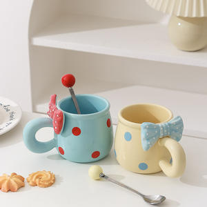 Mug en céramique rose à l'effigie d'un cœur de fille, design élégant, pour le petit-déjeuner à la maison, tasse à café mignonne - Product Image 6