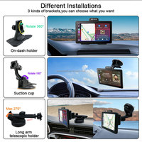 Écrans de navigation portables sans fil CarPlay pour voitures universelles, 7 pouces, écran tactile avant 4K, arrière 1080P, OEM ODM