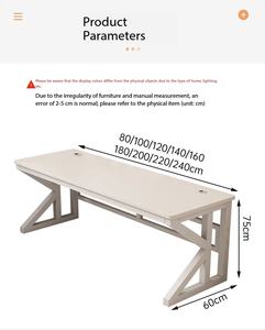 Bureau d'écriture moderne <span class=keywords><strong>et</strong></span> simple avec trous de gestion, plusieurs tailles, robuste, pour la maison, le bureau, la chambre ou l'étude - Product Image 6