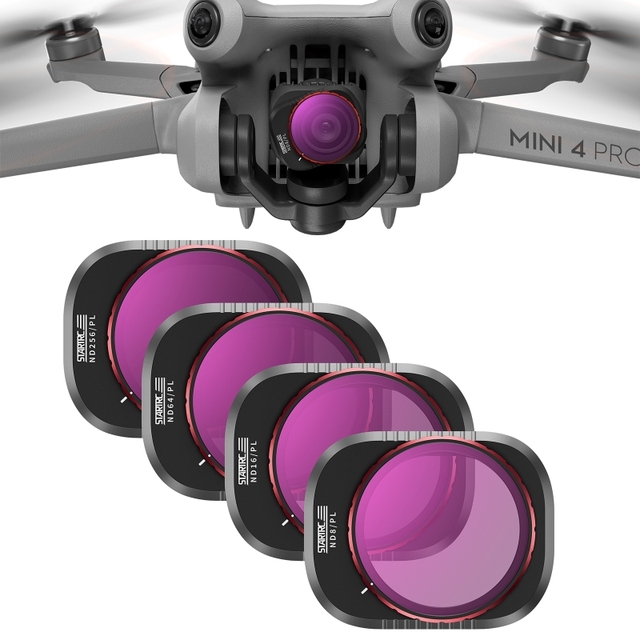 4 in 1 ND8/16/64/256PL Camera Lenses, for DJI Mini 4 Pro STARTRC Drone Lens Filter