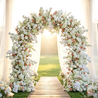 Arche de mariage artificielle blanche en forme de U minimaliste pour mur de fond, support métallique pour fleurs de roses, présentoir pour banquets d'hôtel
