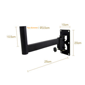 K-3009-1-1B Adjustable Crank up Heavy Duty Metal Wall Mount Holder Studio <b>Speaker</b> <b>Stands</b> 40kg Capacity - Product Image 2