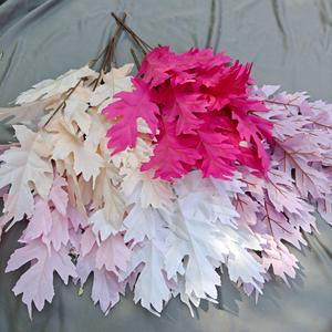 Artificial 4 Fork Oak Leaf Bouquet Wedding Floral Decoration <strong>Background</strong> Aisle Decor Hotel Artificial Flower Ornaments - Product Image 1
