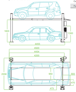 CE bersertifikat empat tiang hidrolik mobil Lift 3600 KG kapasitas angkat beberapa ketinggian parkir angkat untuk perbaikan mobil - Product Image 6