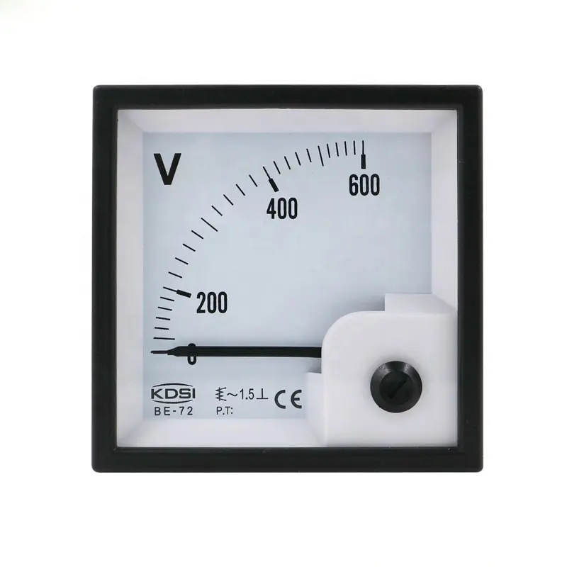 Voltmeter AC BE-72*72 AC, Pengukur Panel Analog Presisi Tinggi AC600V, Meteran Analog Universal Industri