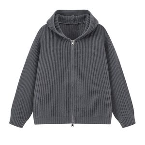 Men's American-Style New Fall/Winter Collection Trendy Brand Loose Fit Couple's Outfit Teen Cardigan <strong>Jacket</strong> with Zipper Closure - Product Image 4