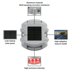 Nhôm không thấm nước LED năng lượng mặt trời Powered đường Stud ánh sáng xe tải dẫn bên đánh dấu Đèn LED năng lượng mặt trời - Product Image 5