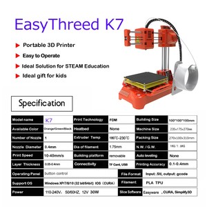 Desktop Portable <b>3D</b> <b>Printer</b> for Students and Children a Mini Home-Use Educational <b>3D</b> <b>Printer</b> - Product Image 3