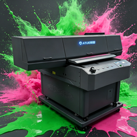 Nueva Impresora UV LED de Cama Plana de Inyección de Tinta Digital ATUE 9060 con Pantalla Táctil, Automática, CMYK, Tamaño A1, Cabezal de Impresión I3200, para Uso Doméstico, Impresión en Metal