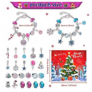 Premium <b>DIY</b> <b>Kit</b> for Kids Friendship Bracelet Making with Colorful Plastic Beads and Stainless Steel Fashion Charms Jewelry - Product Image 3