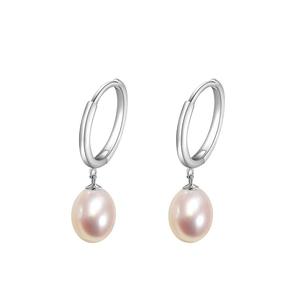 Orecchini a cerchio con perla a forma di cerchio in argento Sterling <span class=keywords><strong>ROXI</strong></span> S925 placcato in oro per donna - Product Image 1