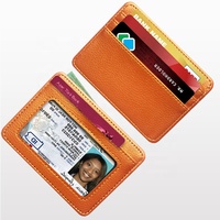 Design personnalisé nouveau porte-cartes d'affaires en cuir porte-monnaie en PU porte-cartes d'identité bancaire