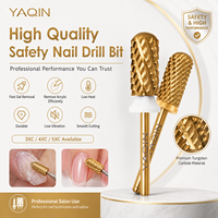 Yaqin Embouts de ponceuse à ongles en carbure de tungstène, personnalisés, de sécurité, lisses, à forme de baril large, 3XC 4XC 5XC pour manucure en salon