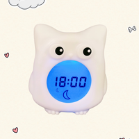 Offre Spéciale personnalisé Europe intelligent hibou bébé sommeil formateur horloge alarme 7 niveaux lumière enfant facile à utiliser vie