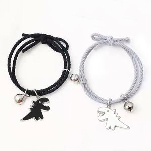 Bracelets de couple en corde, aimantés, avec motif dinosaure mignon, ajustables pour femmes, 2022, bracelet magnétique pour amoureux et meilleures amies - Product Image 5