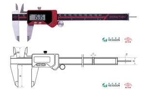 Nuevo Diseño, Resolución 0.0005/0.01 mm, Calibrador <span class=keywords><strong>Vernier</strong></span> de Acero Inoxidable con Deslizador de <span class=keywords><strong>Precio</strong></span>, Digital Electrónico - Product Image 5