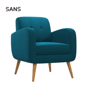 <span class=keywords><strong>Fauteuil</strong></span> Sans Modern Green en velours, confortable, portable et durable, avec pieds en bois, pour salon - Product Image 2