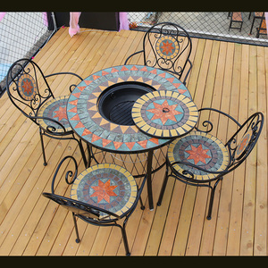 Ensembles <span class=keywords><strong>de</strong></span> table et <span class=keywords><strong>de</strong></span> chaises <span class=keywords><strong>de</strong></span> <span class=keywords><strong>jardin</strong></span> et <span class=keywords><strong>de</strong></span> patio en <span class=keywords><strong>fer</strong></span> <span class=keywords><strong>forgé</strong></span> <span class=keywords><strong>de</strong></span> style européen, durables, y compris des ensembles <span class=keywords><strong>de</strong></span> table et <span class=keywords><strong>de</strong></span> chaises en mosaïque. - Product Image 2
