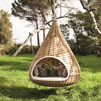 Chaise suspendue en rotin en forme de nid d'oiseau pour patio, nouveau design 2021, balançoire en forme d'œuf pour jardin