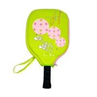 Housse de raquette en néoprène imprimée de fleurs sauvages, personnalisée en usine, pour pagaie de pickleball, compatible avec toutes les tailles, accessoire de protection pour pagaie.