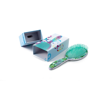 Boîte d'emballage de brosse à cheveux en carton avec couvercle et Base de conception Unique avec crochet en plastique