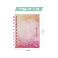 Carnet A5 à spirale souple et scintillant, couverture en PP, 60 feuilles, vente en gros pour étudiants, idéal comme cadeau