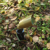 Bajo Voltaje al aire libre mr16 bombilla led paisaje luces latón foco