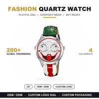 SKMEI 9389 Jam Tangan Kuarsa Jam Tangan Tali Kulit Dial Wajah Badut Jam Tangan Modis Pria Wanita Jam Tangan Tahan Air 30M Hadiah Pesta