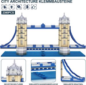 Bloques de Construcción de las Torres Gemelas de Londres, Modelo de Juguete para Niños, Unisex, de Plástico, para Armar, Recuerdo, Regalo - Product Image 2