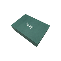 Boîtes cadeaux magnétiques vert forêt personnalisables, solutions d'emballage de détail en carton ondulé pour t-shirts, écharpes, vêtements pour bébés, en gros