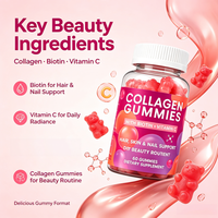 Collageen Gummies met Aangepaste Fruit Smaken, Revitaliserend en Verfraaiend voor de Huid, Veganistisch, Vitamineverrijkend, Immuniteitversterkend