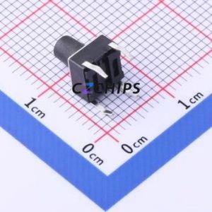 TC-6610-8-260G Tactile Switch Through hole Component THT-4P,6x6mm Switch Single Pole Single Throw Round Button 2.6N Through Hole - Product Image 2