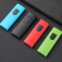 Briquet à double arc coupe-vent de haute qualité Briquet électrique en métal USB rechargeable avec logo personnalisé