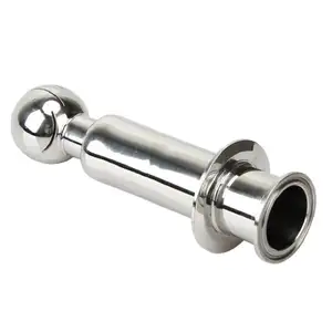 Stainless Steel 304 316l Sanitary Double Chuck Cleaning Ball Type Pipe Fitting For Industry