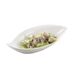 Assiettes à salade en mélamine blanche, pâtes en forme de lèvres pour buffet