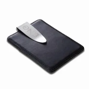 wholesale gift custom logo color blank metal folding wallet Stainless Steel money clip for sublimation