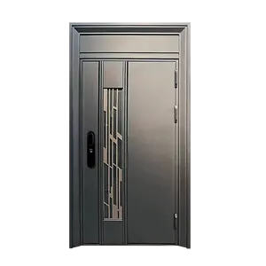 Stylish new home insulated front door main door marble steel door