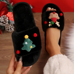 Nouvelles pantoufles en TPR, pantoufles de Noël, pantoufles en peluche, pantoufles pour femmes, pantoufles tendance, prix de gros - Product Image 2