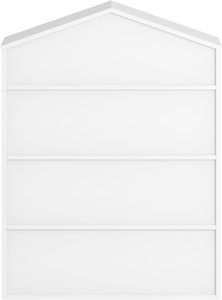 Étagère à livres pour enfants à 4 niveaux, organisateur de rangement pour jouets en forme de maison avec 3 intercalaires verticaux, étagère de présentation pour garçons et filles - Product Image 4