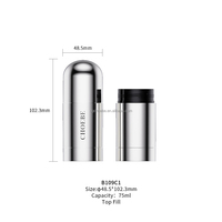 Conteneur de déodorant en stick de luxe en argent de 15 ml, 30 ml, 50 ml, 75 ml pour emballage cosmétique