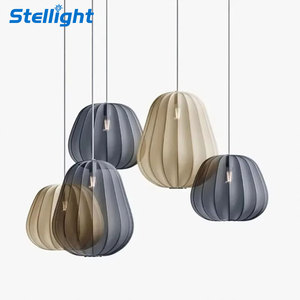 <span class=keywords><strong>Suspension</strong></span> Ovale Moderne Japonaise en <span class=keywords><strong>Tissu</strong></span> Blanc, Lustre Nordique Romantique pour Décoration Intérieure, Salle à Manger et Salle de Bain, Style Wabi Sabi - Product Image 3