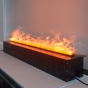 MEISU.CH Lámpara <span class=keywords><strong>LED</strong></span> con <span class=keywords><strong>efecto</strong></span> de llama moderna, <span class=keywords><strong>chimenea</strong></span> eléctrica digital larga de vidrio con atomizador de agua - Product Image 5