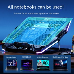 D12 Professional Laptop Cooler Supports <strong>Computer</strong>/Tablet Radiator 6 Fans for Heat Dissipation Semiconductor + Fan Type Stock - Product Image 2