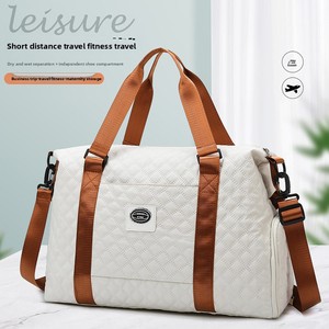 Bolsa de Viaje para Zapatos con Compartimentos Separados para Zapatos Secos y Mojados, Bolsa de Gimnasio Ligera, Portátil y Transpirable de Gran Capacidad para Mujer, Ideal para Embarazadas - Product Image 1