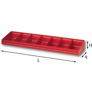 Usag Tool Tray 1425x375x185 Mm 7-9 Compartments Plastic Stackable Painted For <b>Workshop</b> <b>Storage</b> - Product Image 1