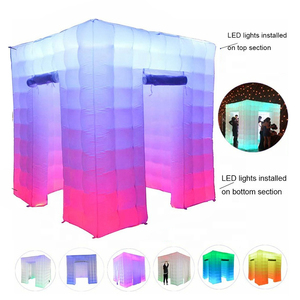 Grand mur gonflable de cabine photo publicitaire à 360 degrés pour les clubs et les nuits Tente de fond de cabine photo à LED de 17 couleurs et type d'arc - Product Image 5