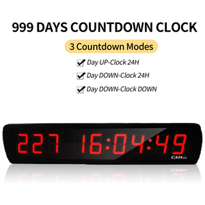 YIZHI portatile LED elettronico <span class=keywords><strong>3</strong></span> pollici 9 cifre giorni ore minuti secondi <span class=keywords><strong>Display</strong></span> orologio digitale conto alla rovescia 999 giorni <span class=keywords><strong>Timer</strong></span> - Product Image 3